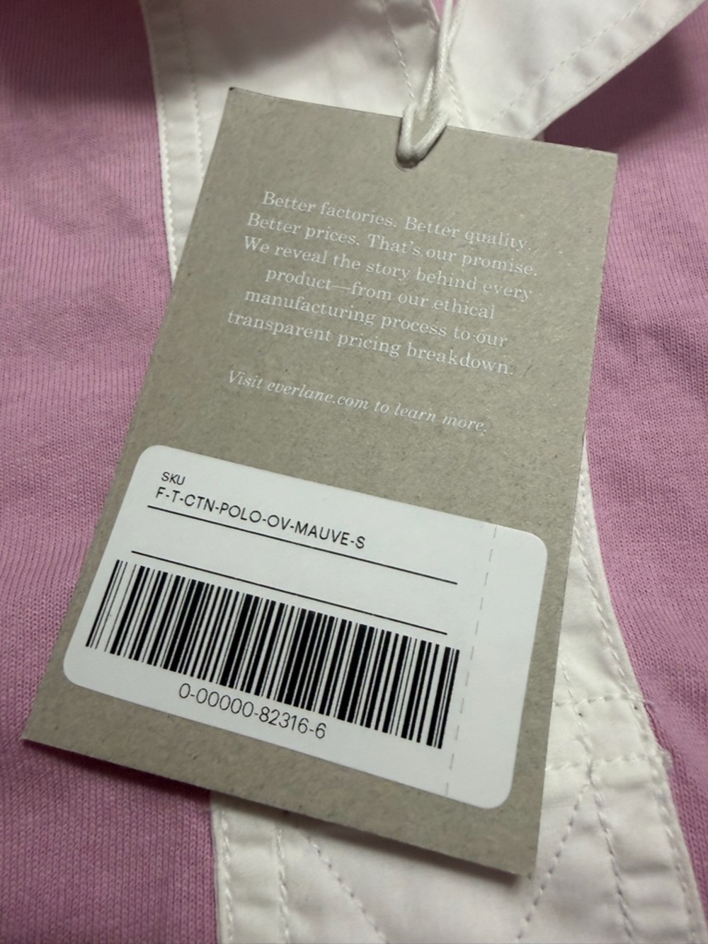 Everlane The Retro Jersey Polo- Mauve/Bone - Picture 6 of 11